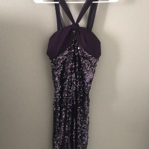 Purple sequin dress